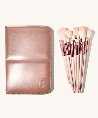 By BEAUTY BAY - Rose Glow 18 Piece Brush Set With Brush Stand